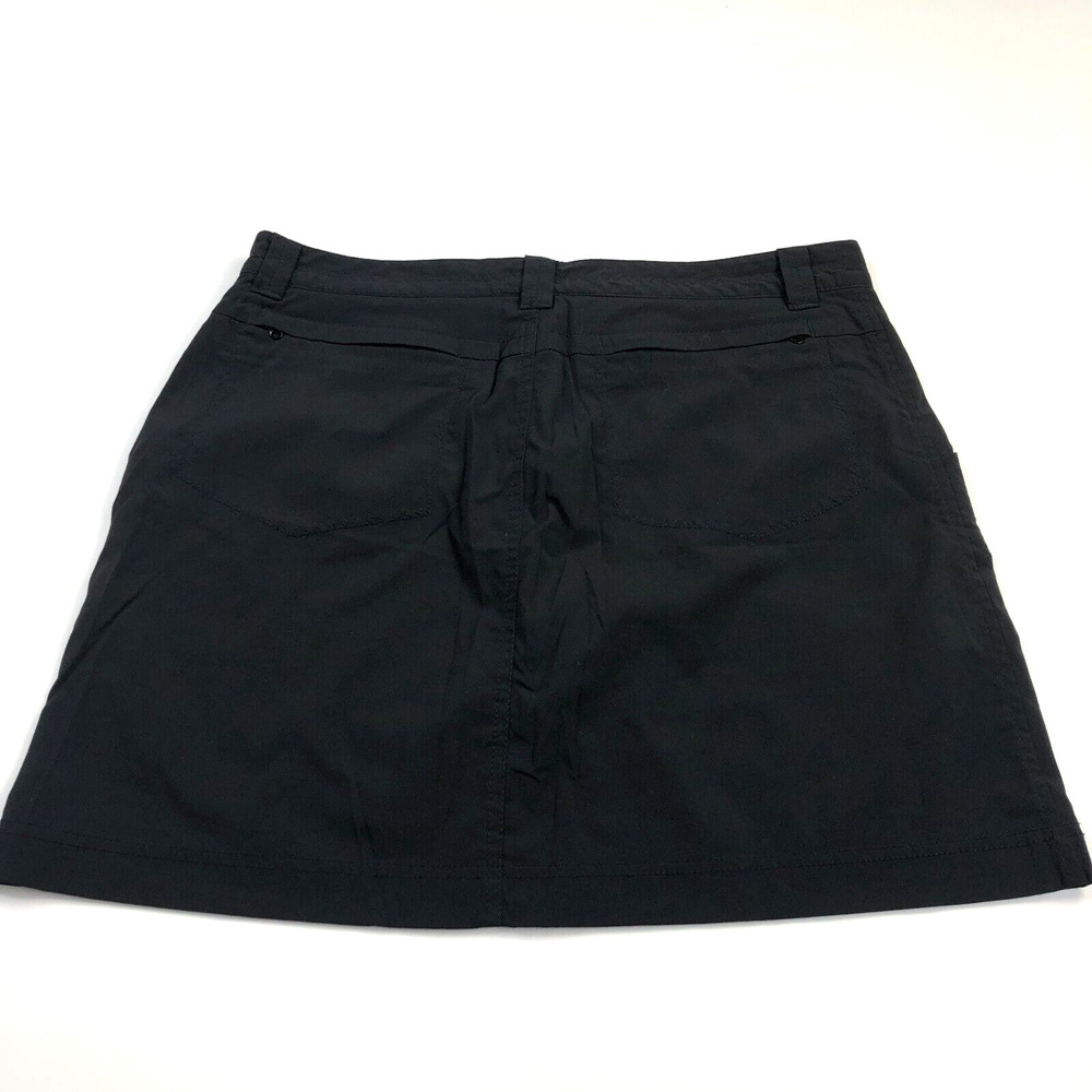 Eddie Bauer 12 (Fits 34W) Hiking Skirt Skort Lined 3" Shorts Black